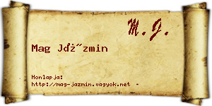 Mag Jázmin névjegykártya